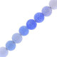 Natural stone beads 6mm Agate crackle Sky blue frosted
